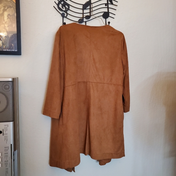 Lumiere Tan Suede Coat Large - Picture 4 of 6